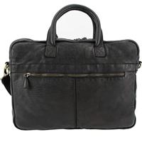 Juscha JU-48200 Laptop Aktetas Roberto Romano FIRENZE Zwart, Echt Leer 29x40x10cm - thumbnail