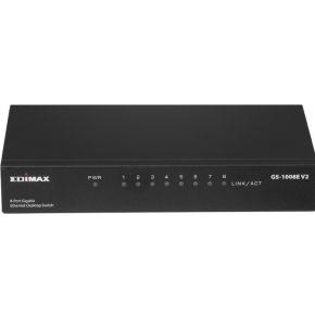 Edimax 8-poorts gigabit desktop-switch | 1 stuks - GS-1008E V2 GS-1008E V2 Edimax 8-poorts gigabit desktop-switch | 1 stuks - GS-1008E V2 GS-1008E V2