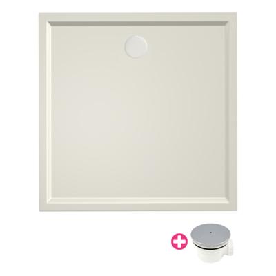 Douchebak Xenz Mariana | 100x100x4 cm | Incl.Afvoersifon-Chroom | Acryl | Vierkant | Pergamon glans Douchebak Xenz Mariana | 100x100x4 cm | Incl.Afvoersifon-Chroom | Acryl | Vierkant | Pergamon glans