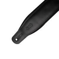 Levys Leathers M26PD-BLK gevoerde lederen gitaarband - zwart - thumbnail