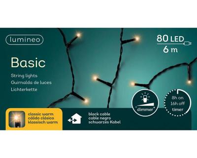 Kerstverlichting LED ricelights buiten 6 meter 80L Lumineo - Lumineo