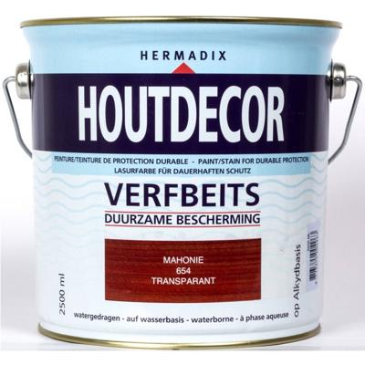 Hermadix houtdecor zijdeglans 2500 ml mahonie (654) transparant