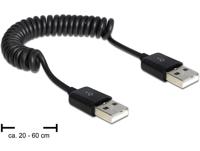 Delock Kabel USB 2.0-A stekker/spiraalkabel, stekker/stekker - thumbnail