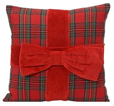 Kussen katoen L60b40h10 cm rood Decoris - Decoris