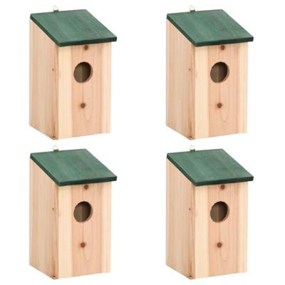 VidaXL Vogelhuisjes 4 st 12x12x22 cm hout