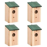 VidaXL Vogelhuisjes 4 st 12x12x22 cm hout - thumbnail