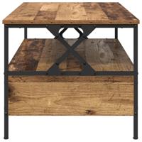 Salontafel with Drawer Oud hout 100 x 51 x 45 cm Bewerkt hout - thumbnail
