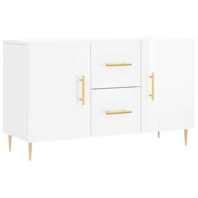 Dressoir 100x36x60 cm bewerkt hout hoogglans wit Dressoir 100x36x60 cm bewerkt hout hoogglans wit