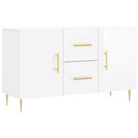 Dressoir 100x36x60 cm bewerkt hout hoogglans wit - thumbnail