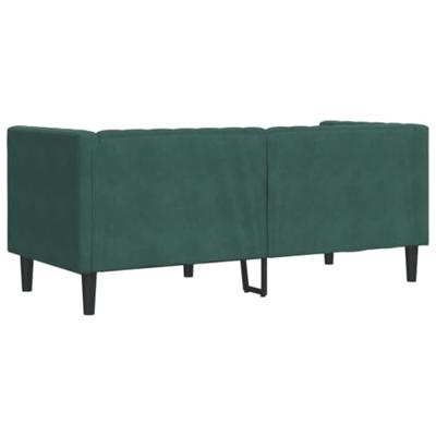 Tweezitsbank Chesterfield-stijl en bolsters fluweel donkergroen