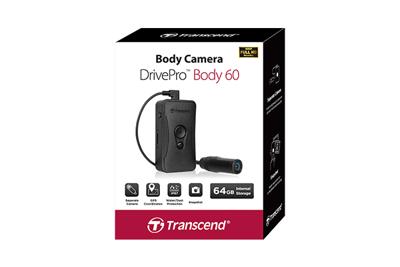 Transcend Bodycam 64G DrivePro Body60, Non-LCD, Cylindrical Camera