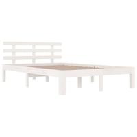 Bedframe massief hout wit 120x190 cm - thumbnail