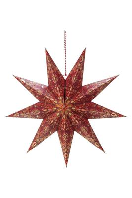 Pip Studio Kerstster Papier Overall Print Donkerrood 60cm