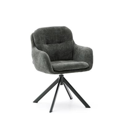 Kave Home Lexa eetkamerstoel draaibaar chenille Beige