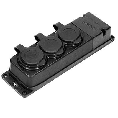 Orno SWD Tafelcontactdoos PROF zwart IP44 3V met klep - 6871955 Orno SWD Tafelcontactdoos PROF zwart IP44 3V met klep - 6871955