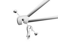 Union derailleurpad gh-130 met schroefset m8x0.75 - thumbnail