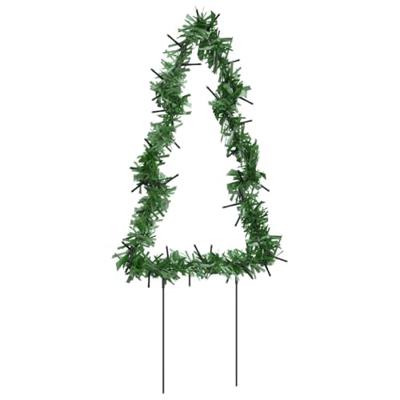 Kerstverlichting kerstboom 3 st met grondpinnen 50 LED's 30 cm - thumbnail