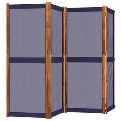 Kamerscherm met 4 panelen 280x180 cm donkerblauw