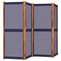 Kamerscherm met 4 panelen 280x180 cm donkerblauw - thumbnail