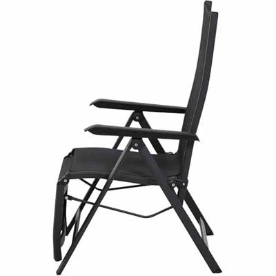 Siena Garden Tesoro Relax M29538 Tuinstoel Aluminium, Kunststof Antraciet (mat), Zwart, Zilver