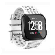 Siliconen Bandje Geventileerd Fitbit Versa 1 / 2 & Lite - Wit - thumbnail