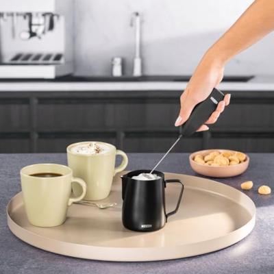 Xavax Elektrische Melkopschuimer Hand-staaf Batterijvoeding Klein Zwart