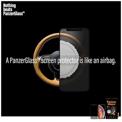 PanzerGlass P2619 - transparante displaybeschermfolie (heldere schermfolie, Apple iPhone 6/6s/7, krasbestendig, zwart, transparant, 1 stuk(e))