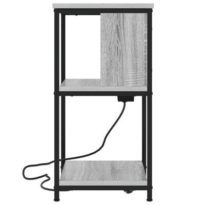 Nachtkastje 2 pcs Grijs sonoma 38 x 31 x 61 cm Bewerkt hout