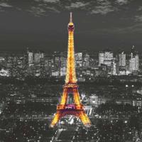 AG Design Fotobehang Eiffel In The Night - thumbnail