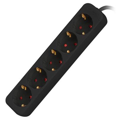 Stopcontactenstrip 5 Tomas Schuko Lanberg LB24423037 1,5 m Zwart (1,5 m)