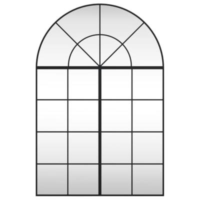 VidaXL Wandspiegel boog 80x120 cm ijzer zwart