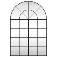 VidaXL Wandspiegel boog 80x120 cm ijzer zwart - thumbnail