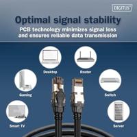 Digitus DK-1843-050 RJ45 Netwerkkabel, patchkabel CAT 8.1 S/FTP 5 m Zwart Kleurcodering, Afgeschermd, Meerdradig, Met anti-kniktule 1 stuk(s) - thumbnail
