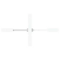 Eettafelpoot spider vorm 120x68x(72-73) cm staal wit - thumbnail