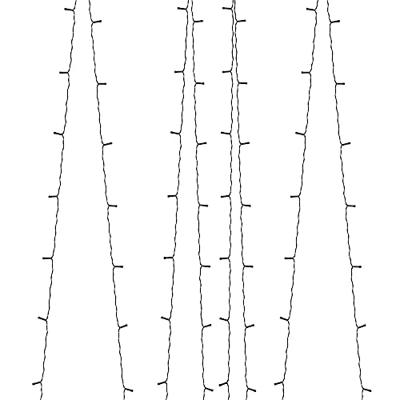 VidaXL Lichtsnoeren 2 st 2x200 led&apos;s solar binnen/buiten meerkleurig