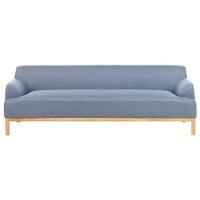 Beliani - SOSJO - Driezitsbank - Blauw - Polyester - thumbnail