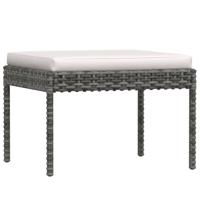 6-delige Loungeset met kussens poly rattan grijs - thumbnail