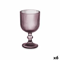Wijnglas Vivalto OCT-DK80005SC OCT-DK80005SC Roze Glas 260 ml Strepen (6 Stuks) - thumbnail
