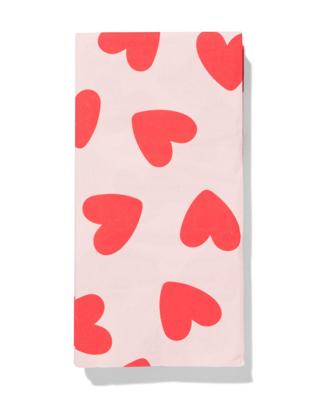HEMA Servetten 33x18cm papier floraal - 12 stuks (rood)