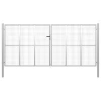 Poort 415x250 cm gegalvaniseerd staal zilverkleurig - thumbnail