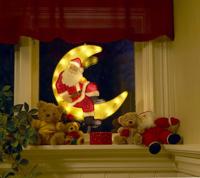 Raamsilhouet Kerstman 20 LED 36x39cm - thumbnail