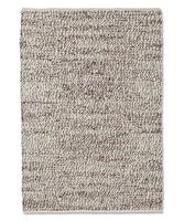 Tapeso Wollen vloerkleed - Ursule bruin|grijs - 70x130 cm - thumbnail