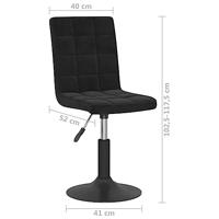 Eetkamerstoelen draaibaar 4 st fluweel zwart - thumbnail