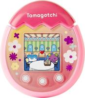 Tamagotchi PIX - BANDAI - Roze bloemen - Virtueel elektronisch huisdier - Kleurenscherm - Aanraakknoppen - Spellen en camera - thumbnail