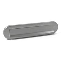 Hardbrass Briefplaat Ronald - chroom mat - thumbnail