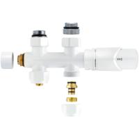 Thermostaat Radiator Aansluitset Wit - Middenaansluiting M30x16/2 - thumbnail