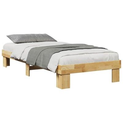 Bedframe zonder matras 80x200 cm massief hout eiken - thumbnail