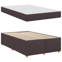 Bedframe met matras Donkerbruin 120 x 190 cm Stof - thumbnail