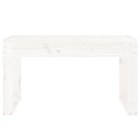 Tuinbank 80x38x45 cm massief grenenhout wit - thumbnail