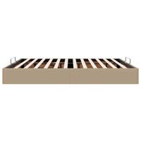 Bedframe zonder matras 180x200 cm kunstleer cappuccinokleurig - thumbnail